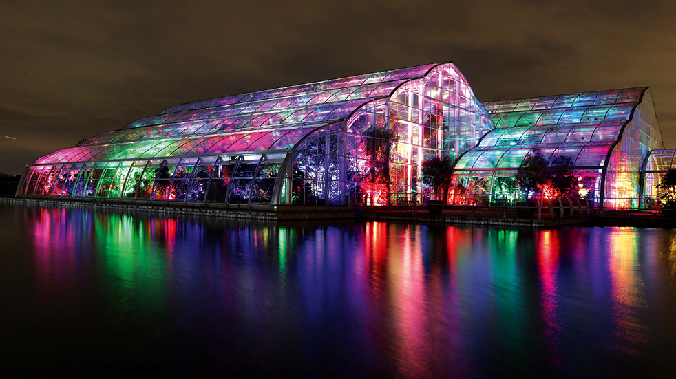 Best winter illuminations: RHS Garden Wisley's Glasshouse, © RHS/Luke Macgregor